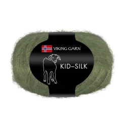 Viking Garn Kid-Silk 25 g mørkegrøn 334