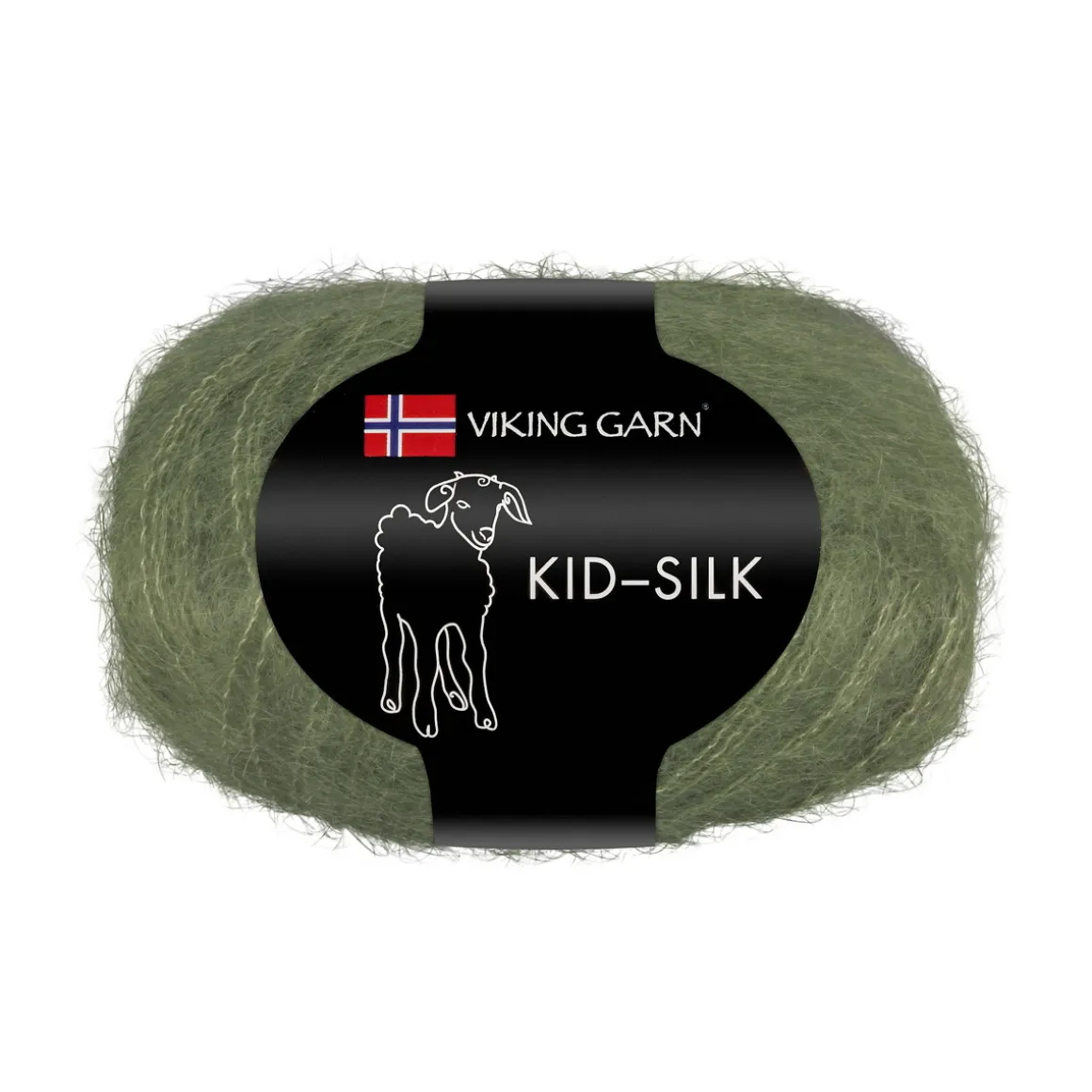 Viking Garn Kid-Silk 25 g mørkegrøn 334