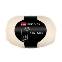 Viking Garn Kid-Silk 25 g naturhvid 302