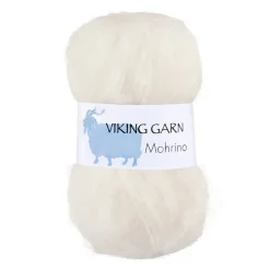 Viking Garn Mohrino 50 g naturhvid 502