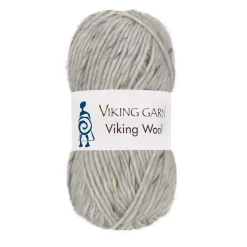 Viking Garn Wool 50 g grå tweed 501