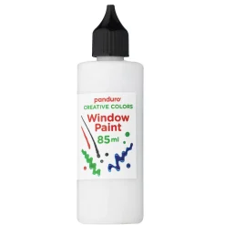 Vinduesmaling 85 ml hvid glitter