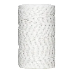 Vokset hørtråd 1,3mm 220m hvid