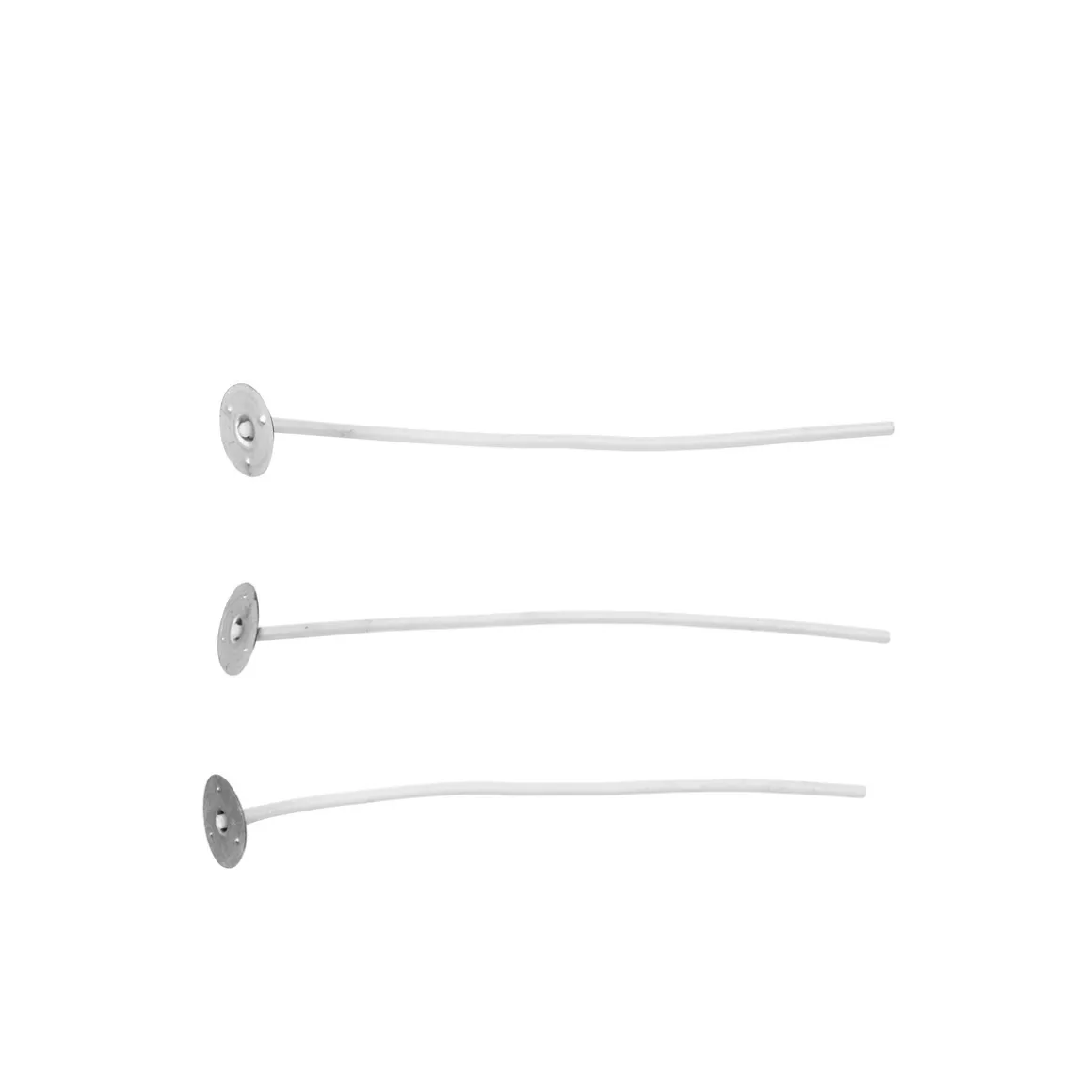 Vokset væge med vægeholder, til lysgelé/gellys, 10-pak Længde 9 cm.