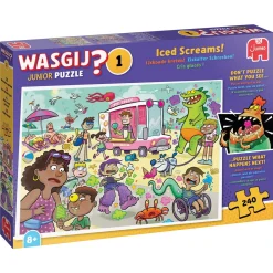 Wasgij Junior puslespil #1 – Iced screams! 240 brikker, 68×49 cm