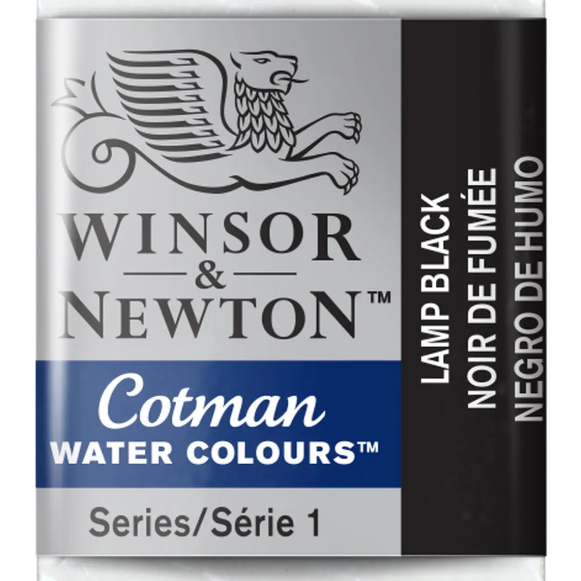 Winsor & Newton Cotman akvarelfarve half pan – Lamp Black 337
