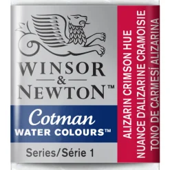 Winsor & Newton Cotman akvarelfarve half pan – Alizarine Crimson Hue 003
