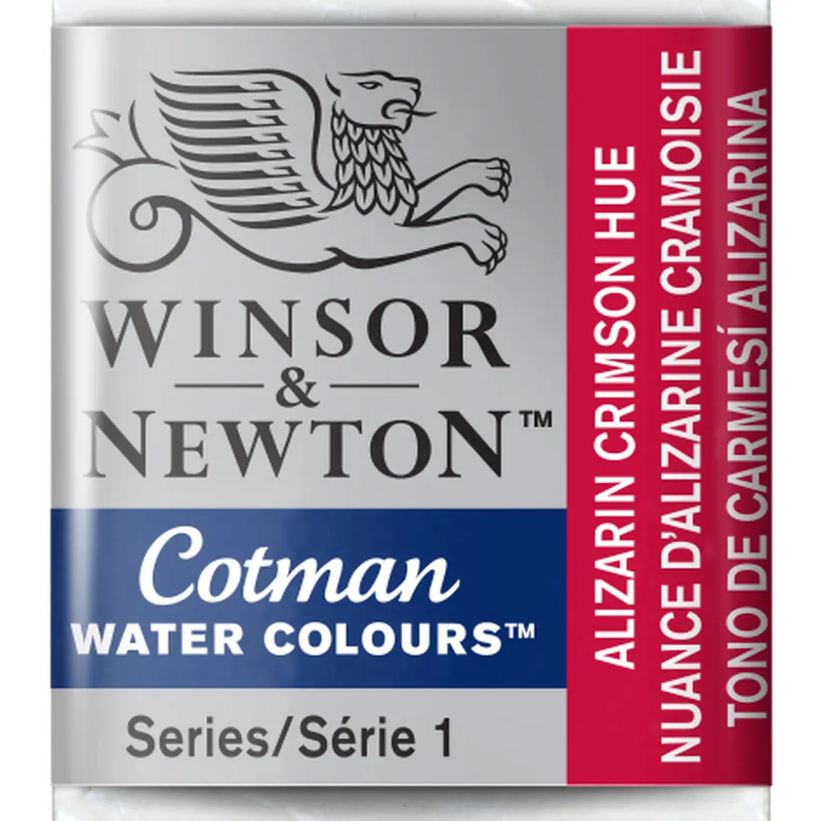 Winsor & Newton Cotman akvarelfarve half pan – Alizarine Crimson Hue 003