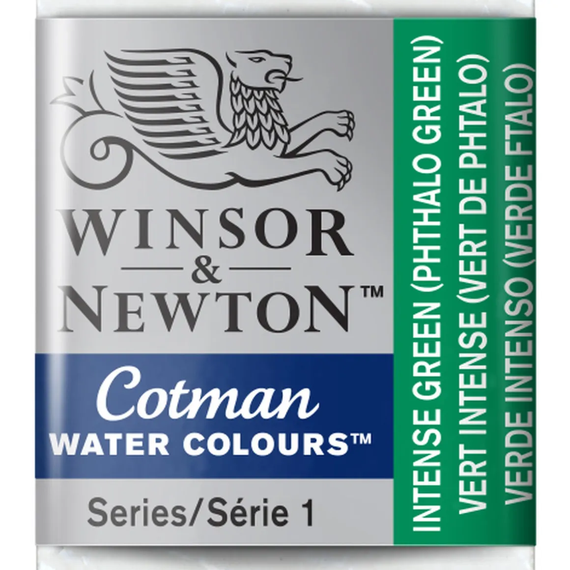 Winsor & Newton Cotman akvarelfarve half pan – Intense Green 329