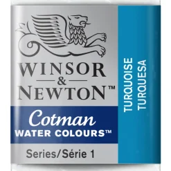 Winsor & Newton Cotman akvarelfarve half pan – Turquoise 654