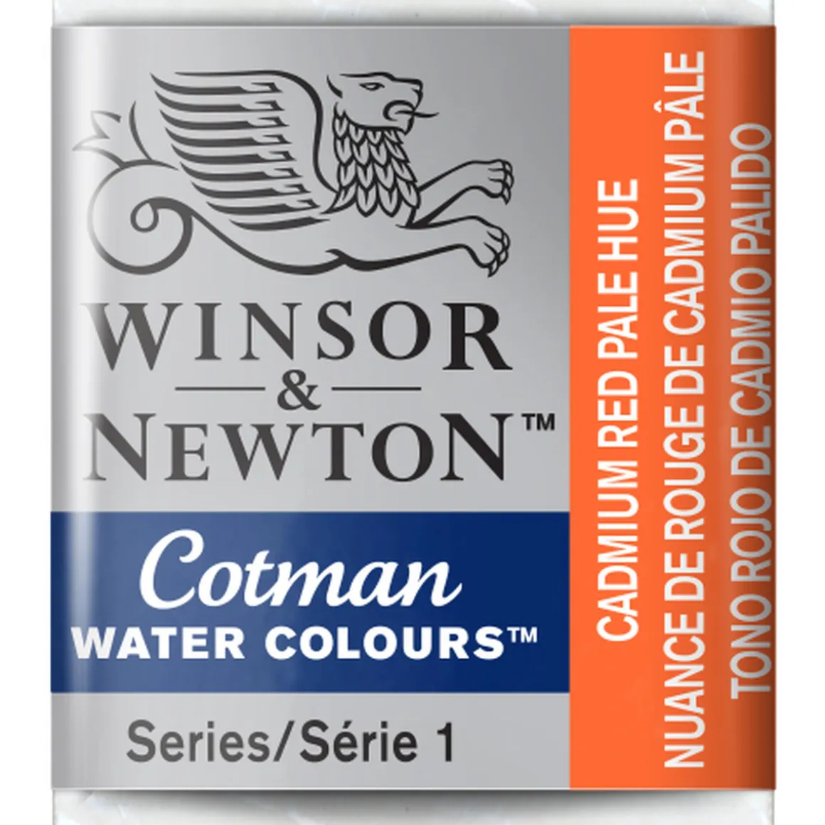 Winsor & Newton Cotman akvarelfarve half pan – Cadmium Red Pale Hue 103