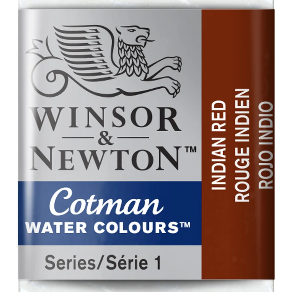 Winsor & Newton Cotman akvarelfarve half pan – Indian Red 317