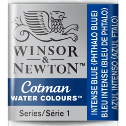 Winsor & Newton Cotman akvarelfarve half pan – Intense Blue 327