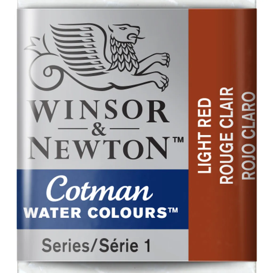 Winsor & Newton Cotman akvarelfarve half pan – Light Red 362