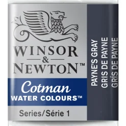 Winsor & Newton Cotman akvarelfarve half pan – Paynes Gray 465