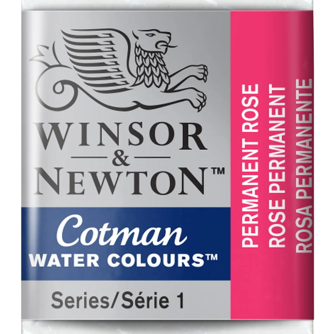 Winsor & Newton Cotman akvarelfarve half pan – Permanent Rose 502