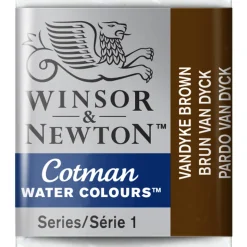 Winsor & Newton Cotman akvarelfarve half pan – Vandyke Brown 676