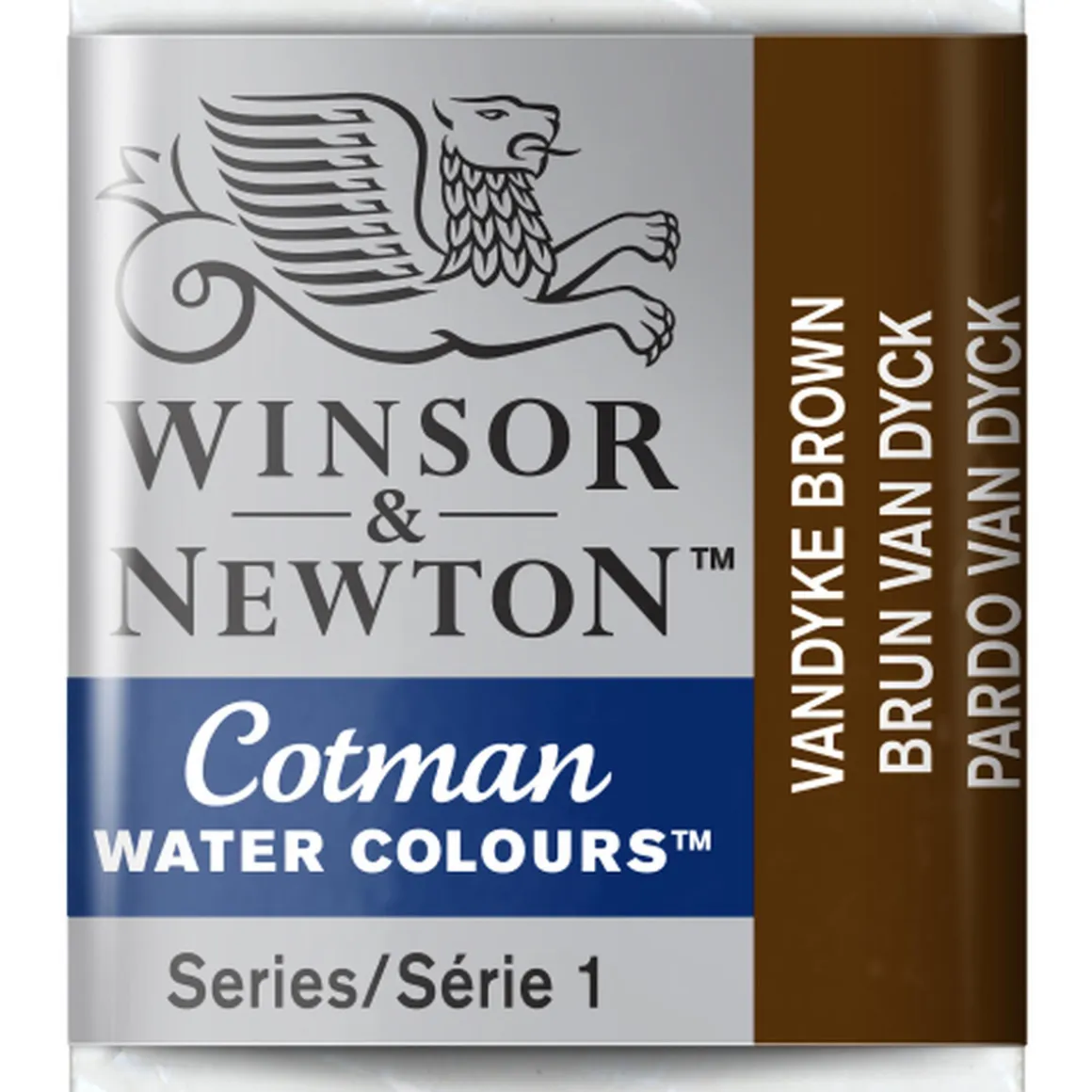 Winsor & Newton Cotman akvarelfarve half pan – Vandyke Brown 676