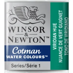 Winsor & Newton Cotman akvarelfarve half pan – Viridian Hue 696