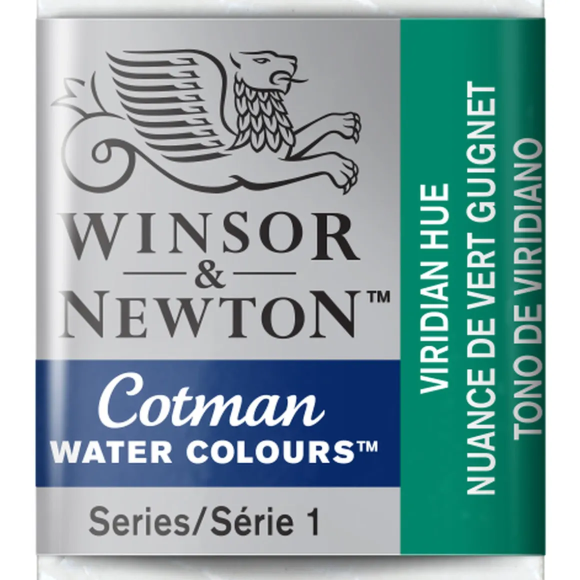 Winsor & Newton Cotman akvarelfarve half pan – Viridian Hue 696