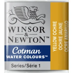 Winsor & Newton Cotman akvarelfarve half pan – Yellow Ochre 744