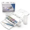 Winsor & Newton Cotman Field Travel Set, akvarelfarve i 12 half pans, etui, flaske og pensel