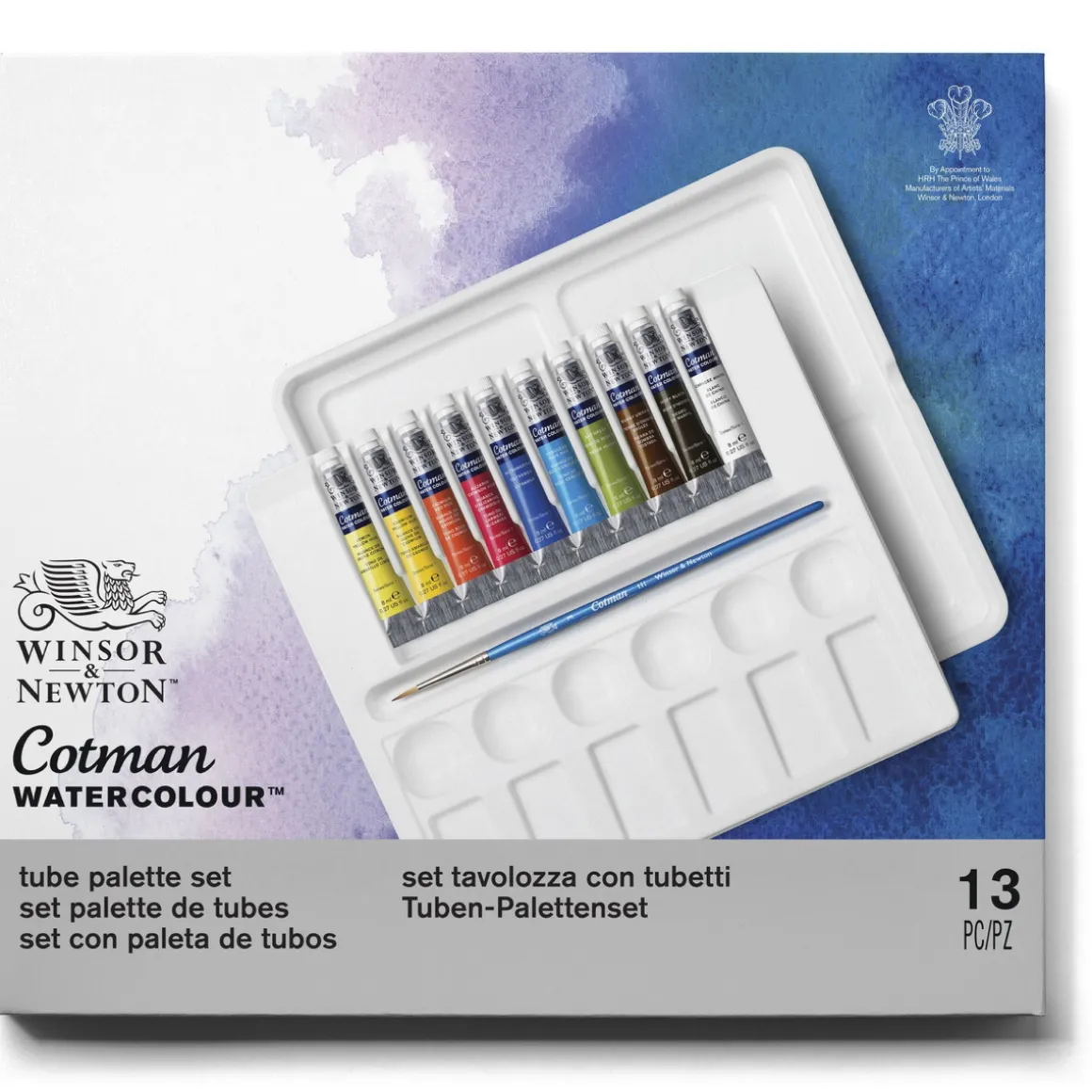 Winsor & Newton Cotman Palette Tube Set 10×8 ml akvarelfarver i tube