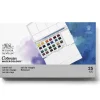Winsor & Newton Cotman Travellers set, akvarelfarve i 24 half pans, etui og pensel