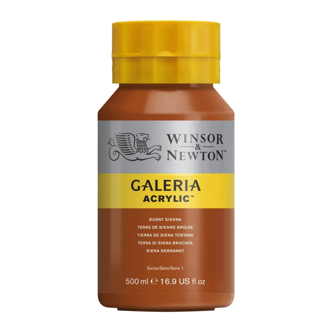 Winsor & Newton Galeria akrylfarve 500 ml Burnt Sienna 074