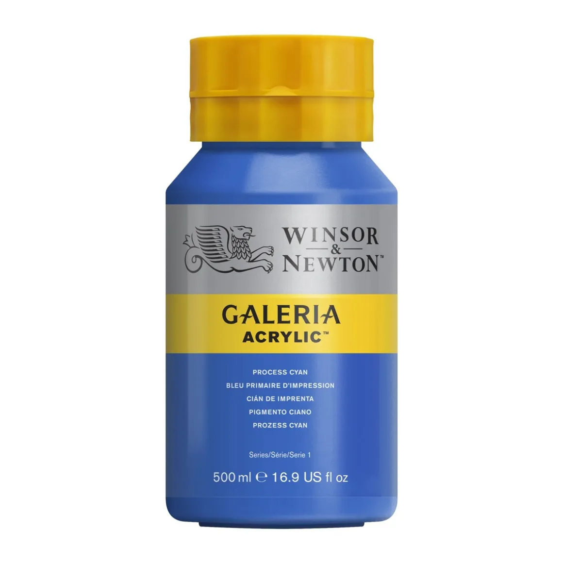 Winsor & Newton Galeria akrylfarve 500 ml Process Cyan 535