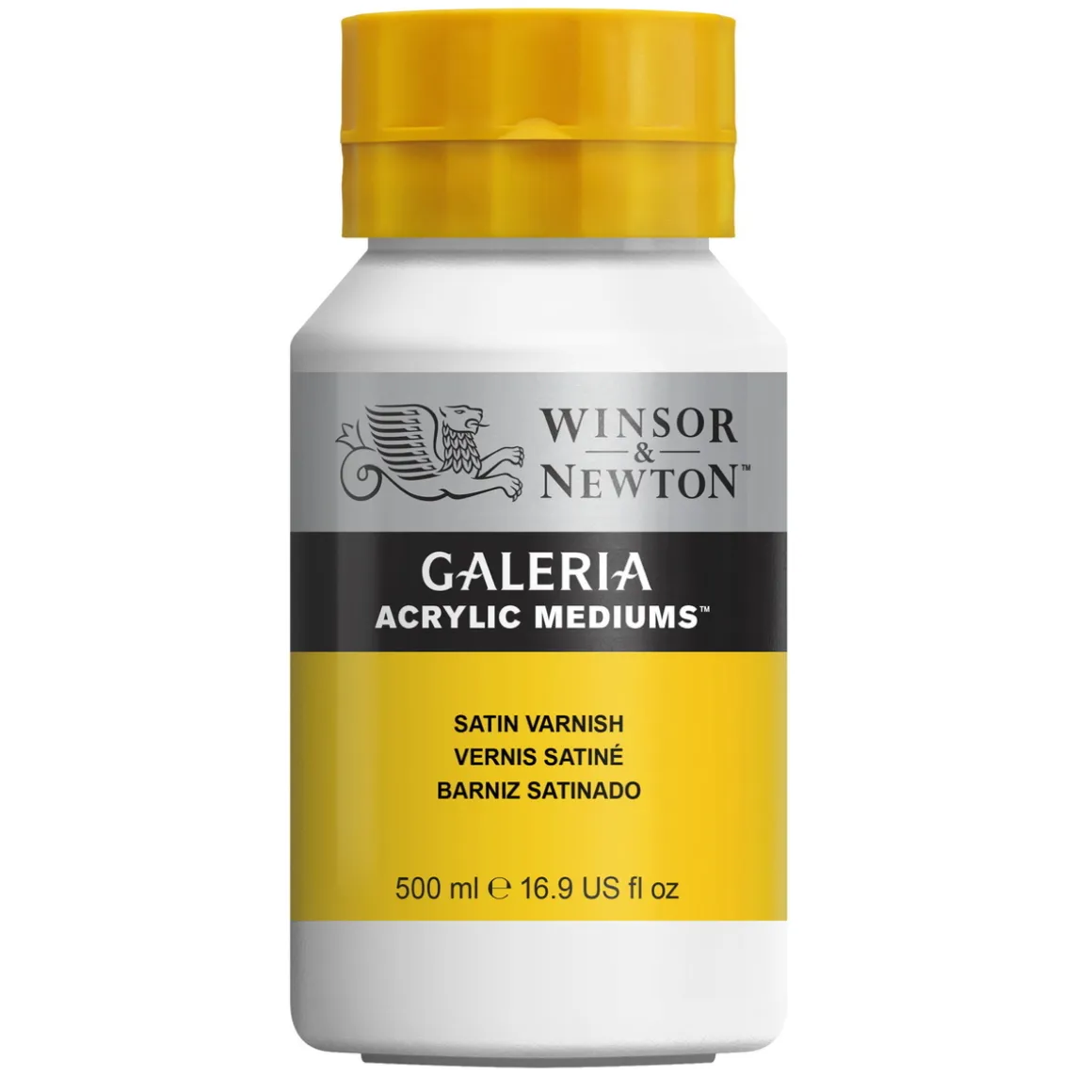 Winsor & Newton Galeria Satin Varnish 500 ml, beskyttende lak til akrylfarver