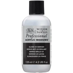 Winsor & Newton Gloss UV Varnish 125 ml, beskyttende lak mod sollys, støv etc.