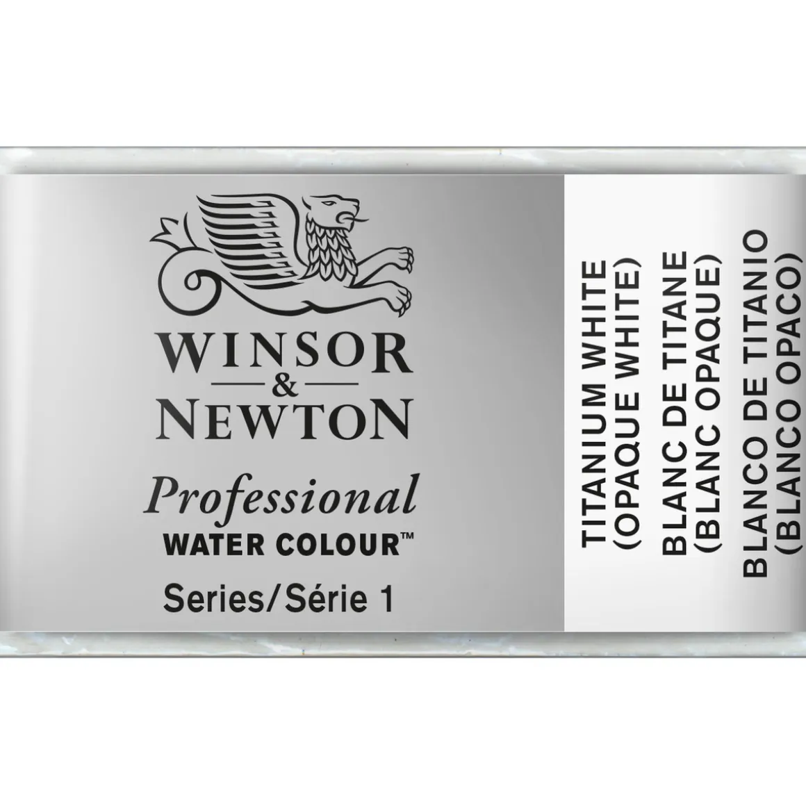 Winsor & Newton Professional akvarelfarve 1/1 pan Titanium White (opaque white) 644