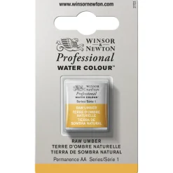 Winsor & Newton Professional akvarelfarve half pan Raw Umber 554