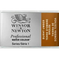 Winsor & Newton Professional akvarelfarve 1/1 pan Burnt Umber 076