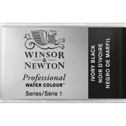 Winsor & Newton Professional akvarelfarve 1/1 pan Ivory Black 331