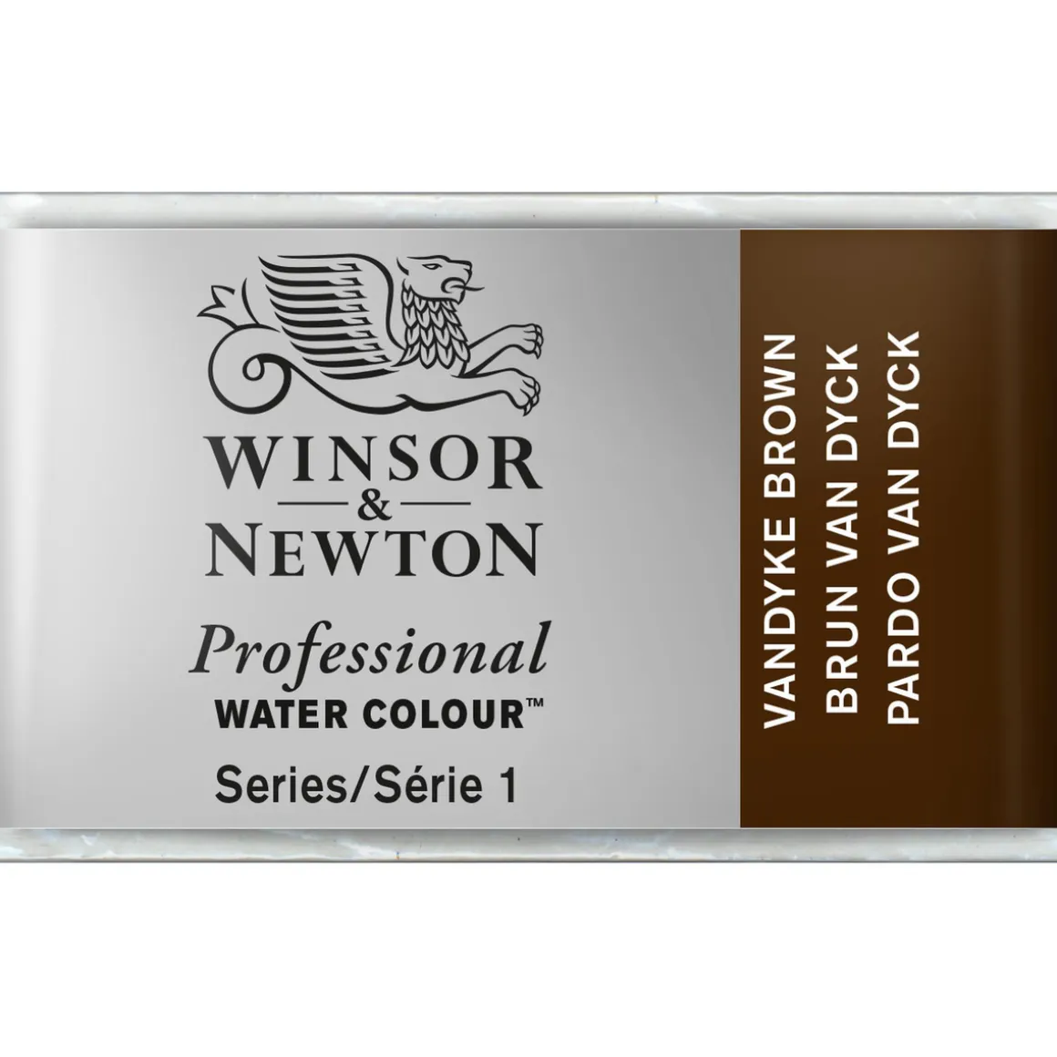 Winsor & Newton Professional akvarelfarve 1/1 pan Vandyke Brown 676