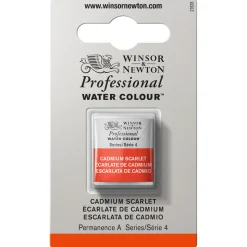 Winsor & Newton Professional akvarelfarve half pan Cadmium Scarlet 106