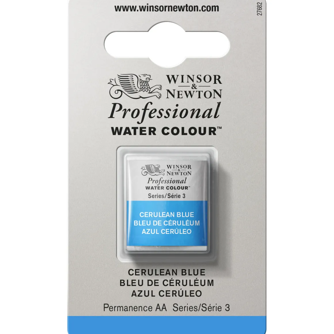 Winsor & Newton Professional akvarelfarve half pan Cerulean Blue 137