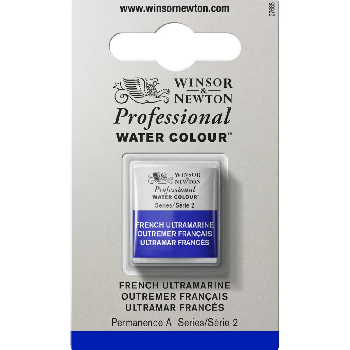 Winsor & Newton Professional akvarelfarve half pan French Ultramarin 263