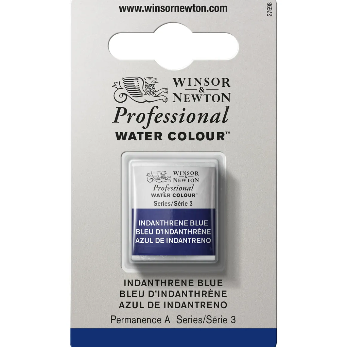 Winsor & Newton Professional akvarelfarve half pan Indianthrene Blue 321