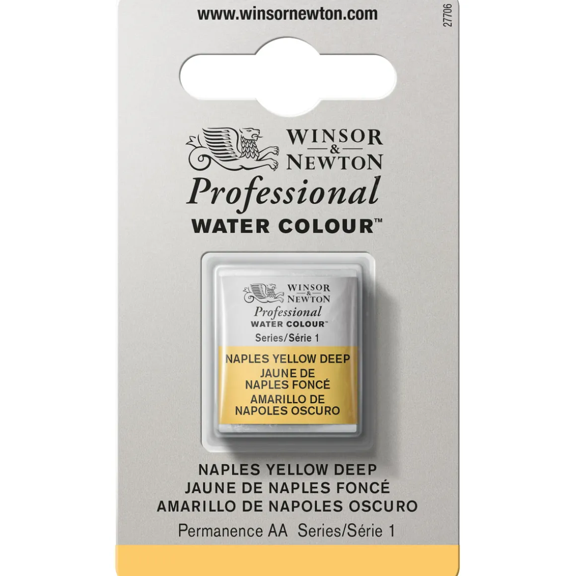 Winsor & Newton Professional akvarelfarve half pan Naples Yell Deep 425