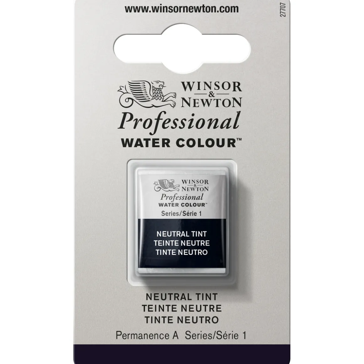 Winsor & Newton Professional akvarelfarve half pan Neutral Tint 430