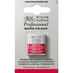 Winsor & Newton Professional akvarelfarve half pan Permanent Alizarin Crimson 466