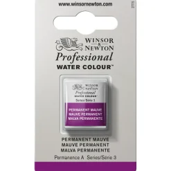 Winsor & Newton Professional akvarelfarve half pan Permanent Mauve 491