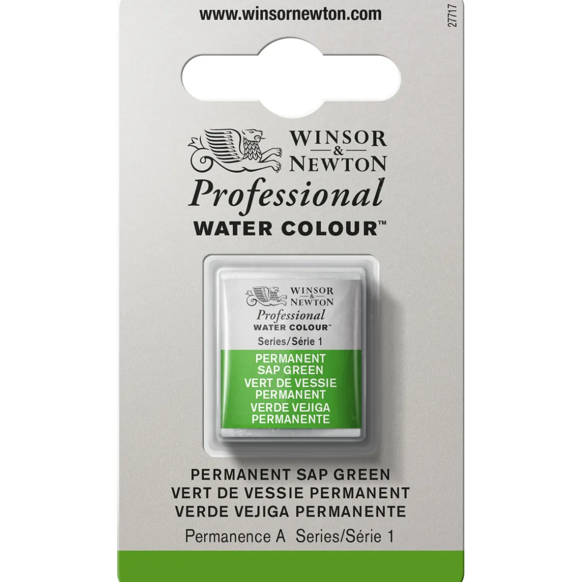 Winsor & Newton Professional akvarelfarve half pan Permanent Sap Green 503