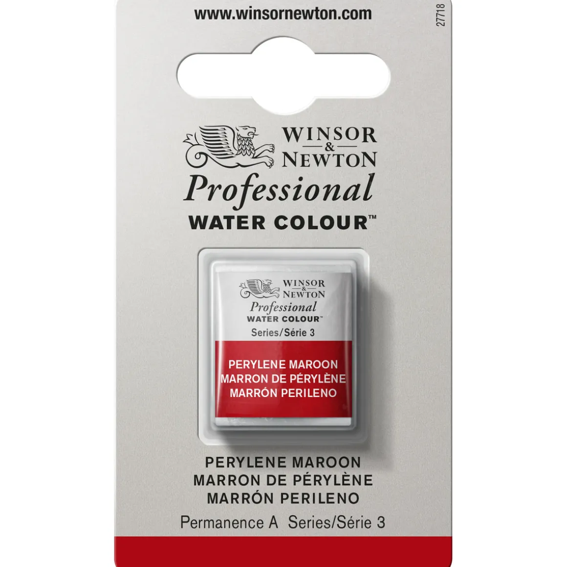 Winsor & Newton Professional akvarelfarve half pan Perylene Maroon 507