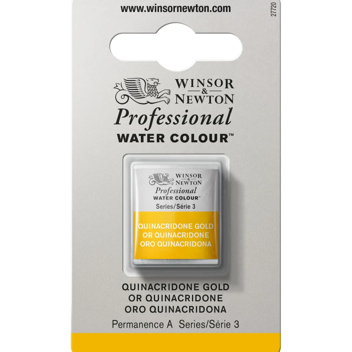 Winsor & Newton Professional akvarelfarve half pan Transparent Gold Deep 547