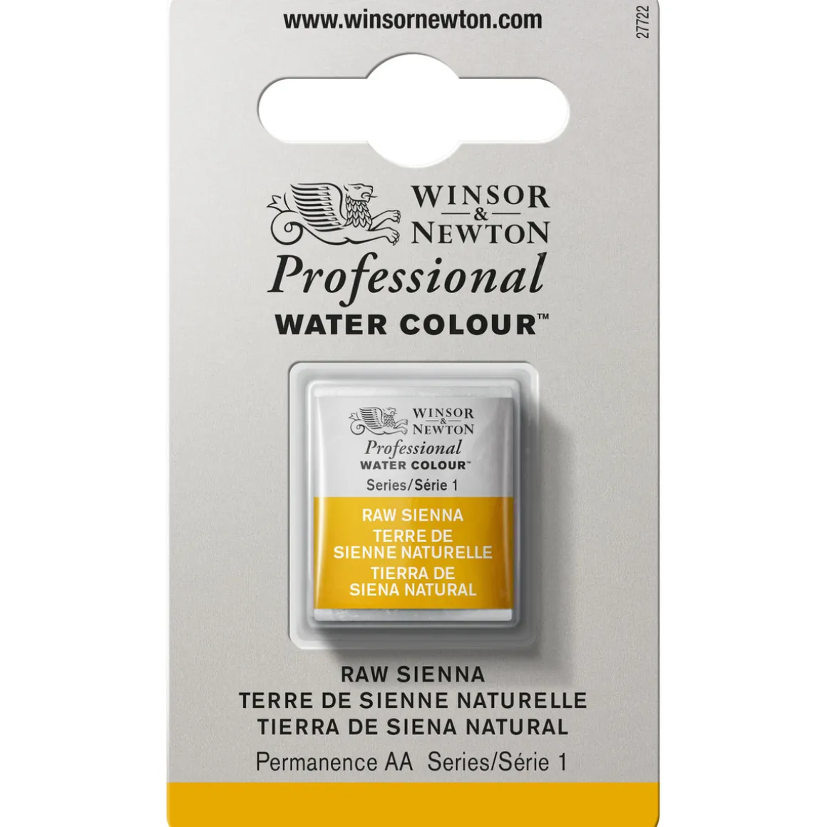 Winsor & Newton Professional akvarelfarve half pan Raw Sienna 552