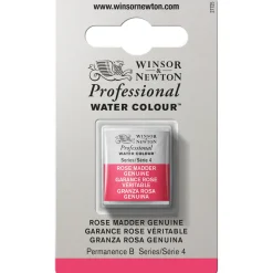Winsor & Newton Professional akvarelfarve half pan Rose Madd Genuine 587